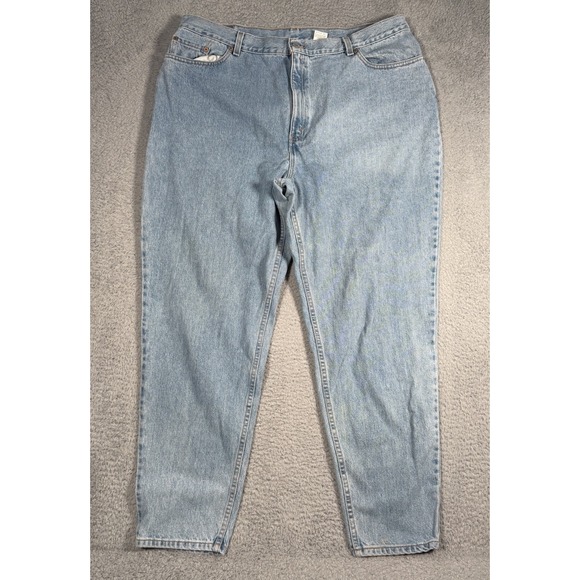Levi's Denim - Vintage Levis 550 Relaxed Tapered Leg Denim Jeans Womens‎ 24 W M Blue Light Wash